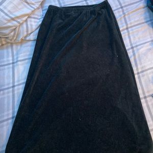 thrifted long black gothic skirt